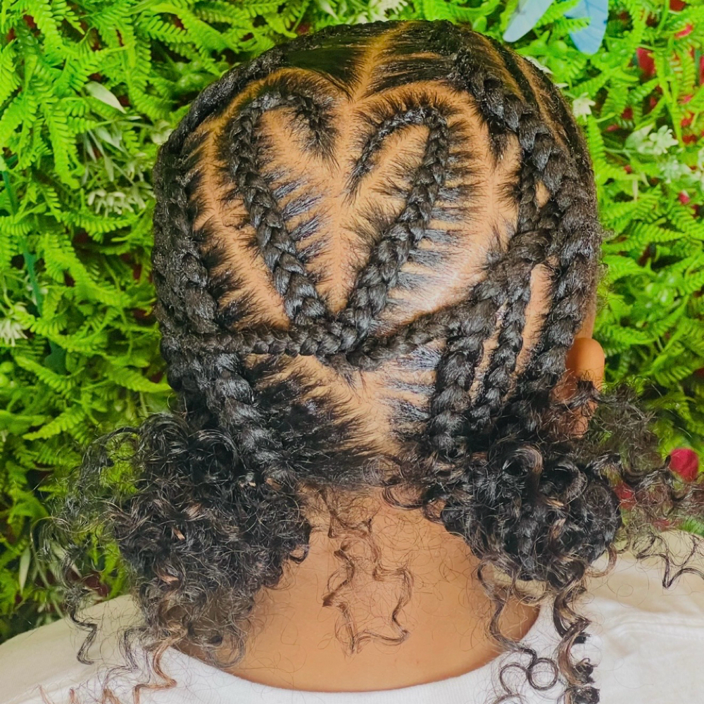 Kids Stitch braids at TruGlam Stylist in Winston Salem, NC