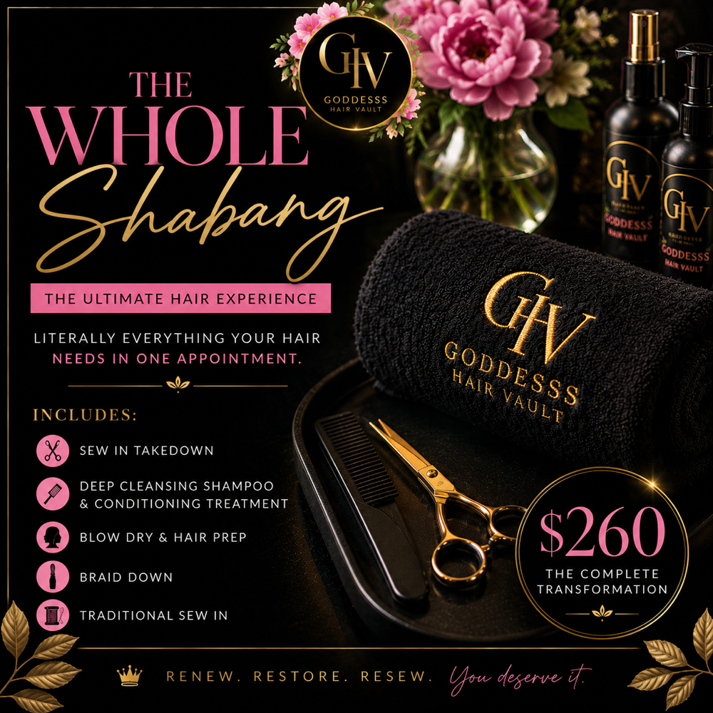 The whole Shabang at Goddesss Hair Vault in Houston, TX