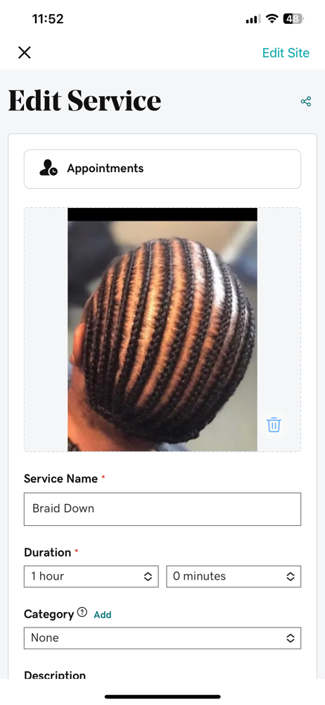 Braid down