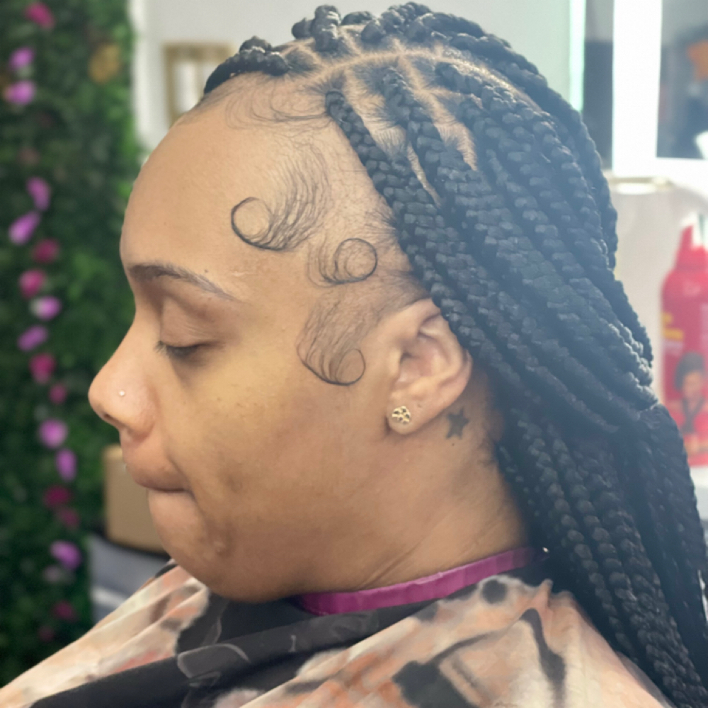 Small Traditional Box Braids at Audacity beauty parlor in Reno, NV