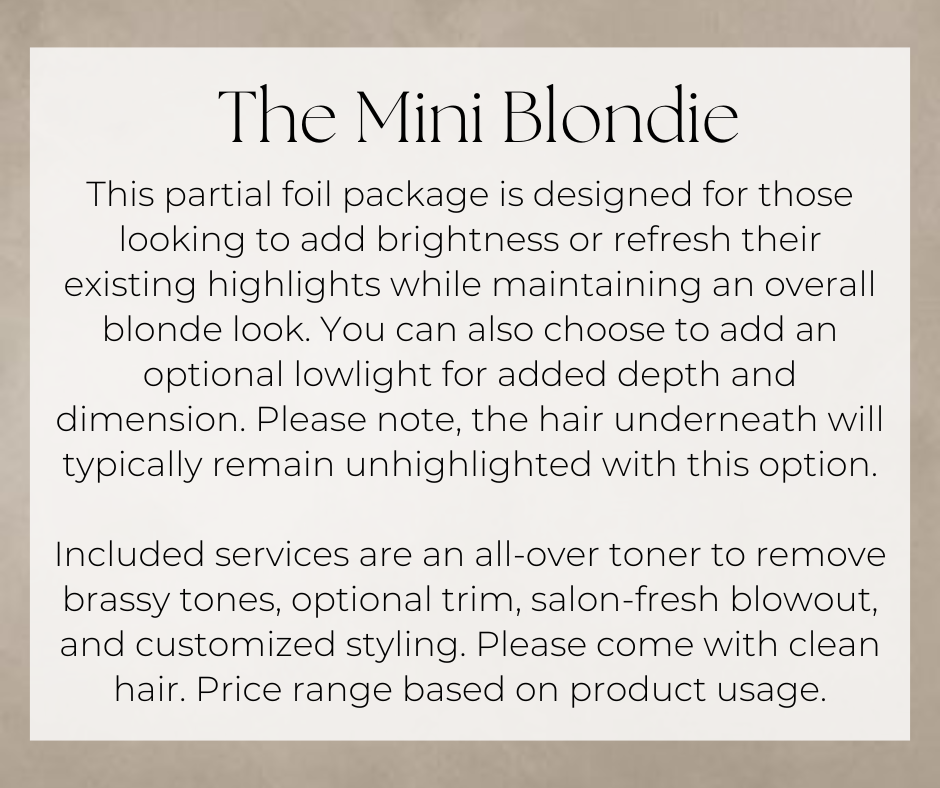 The Mini Blondie Package