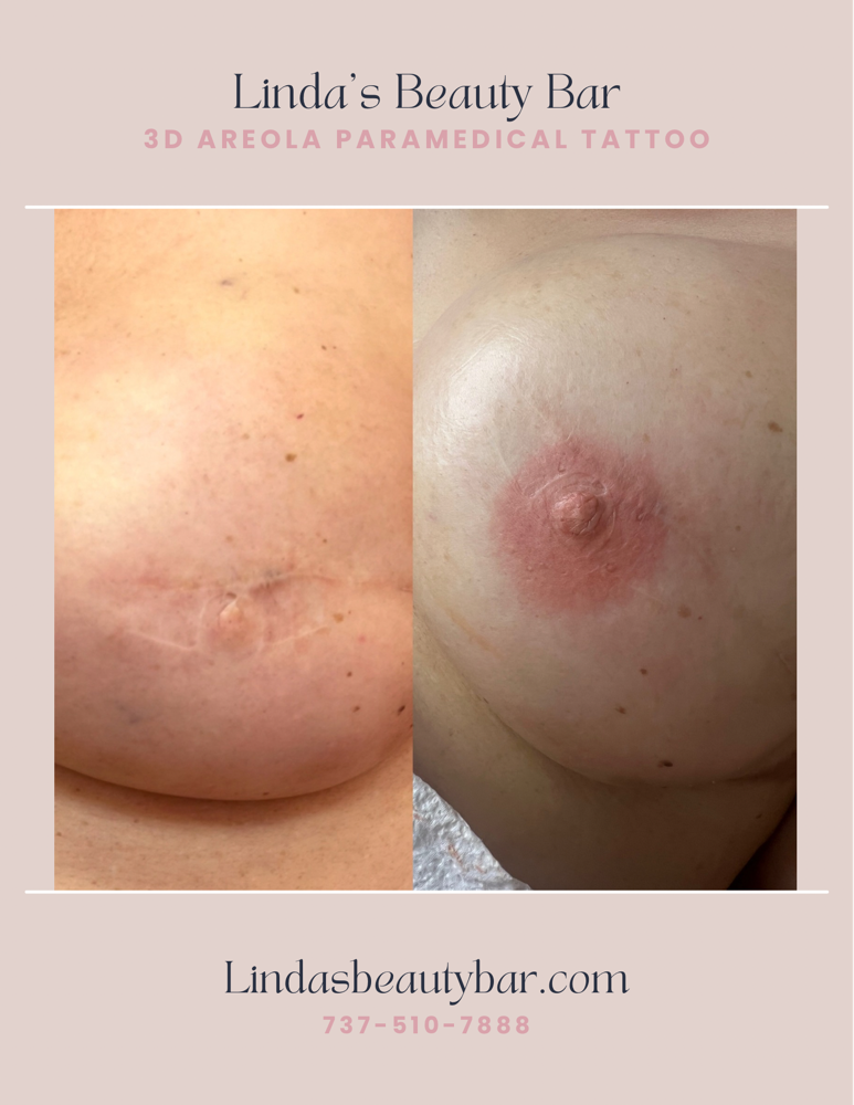 3d Areola Reconstructive Tattoo at Linda’s Beauty Bar in Leander, TX