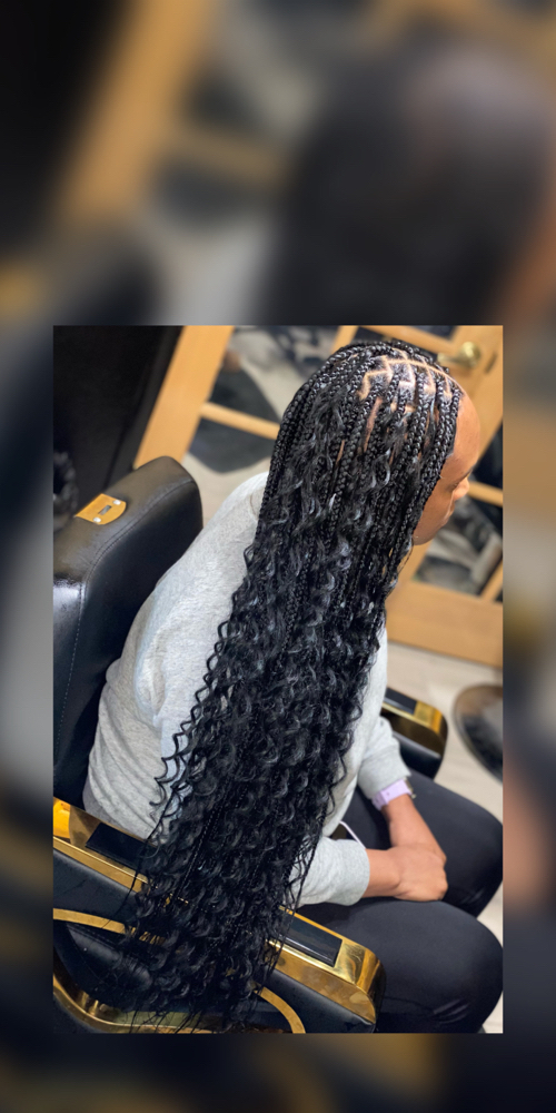 Medium Boho Knotless Butt Length