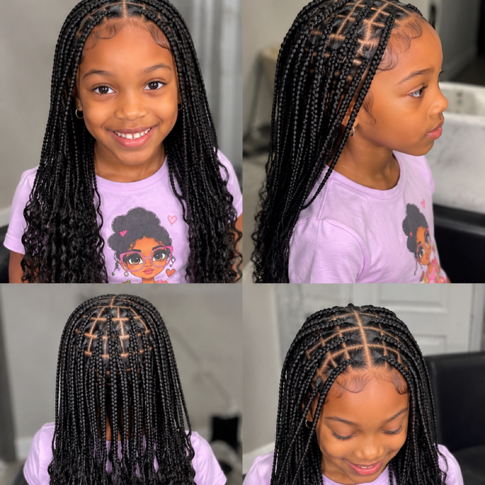 kids Medium knotless mid Length at Candy’sbraidingsalon in detroit, MI