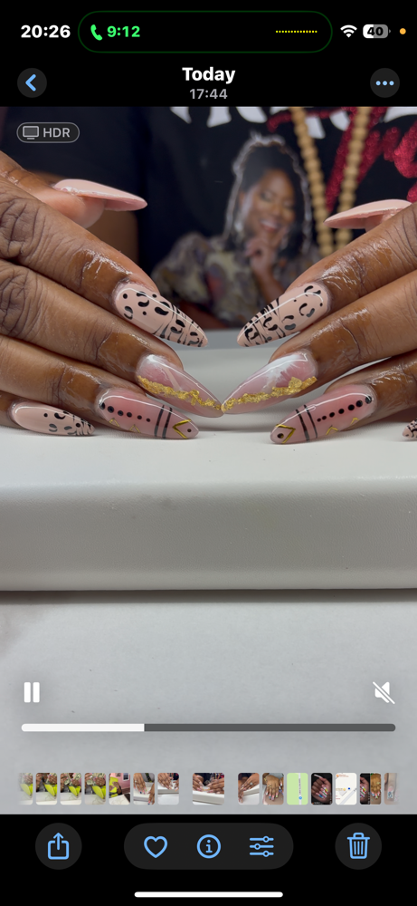 Almond Full Set at La Ruche Nails in Bolton, NC