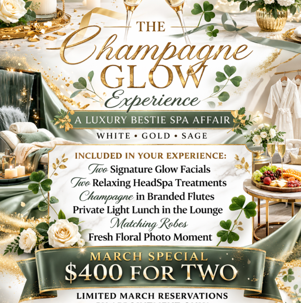 Champagne glow Bestie Day at Aesthetics By Colleen in St. Petersburg, FL