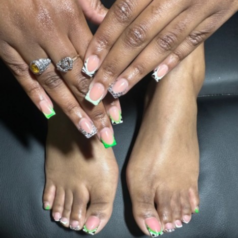 Basic Pedicure+Acrylic Fullset at Sky Nails in Florence, KY