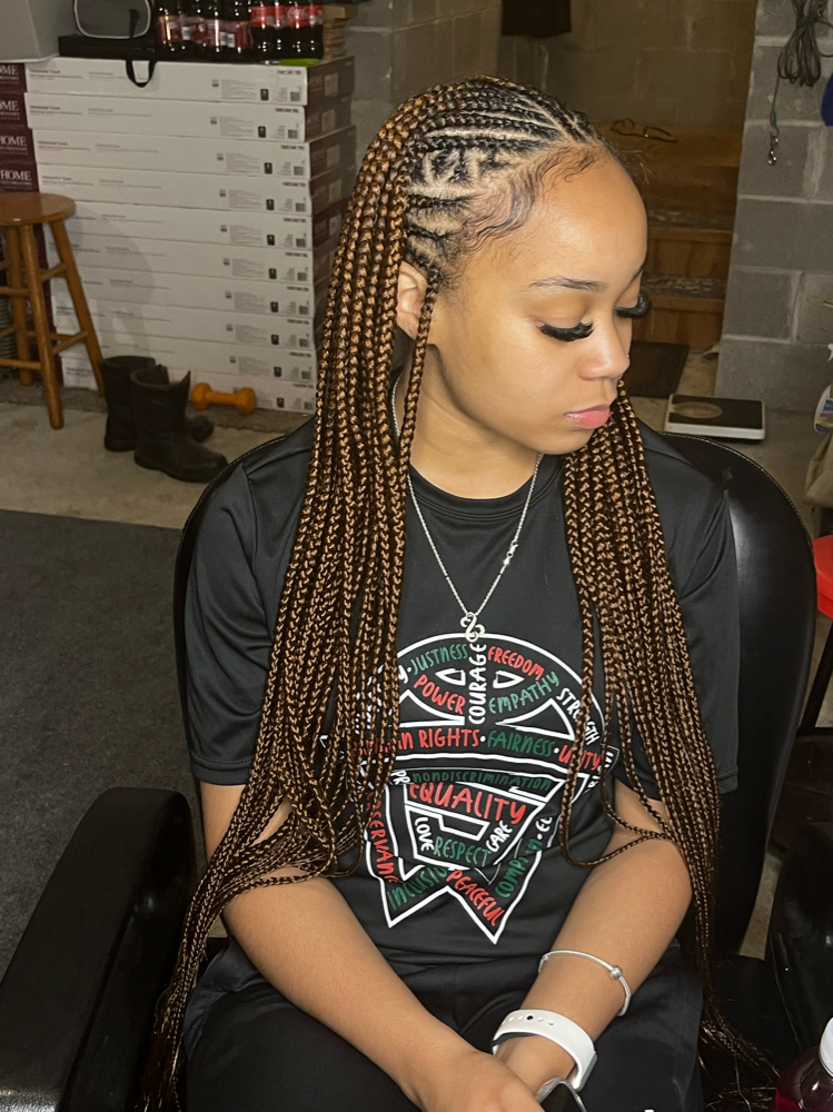 Tribal Braids Thigh Length