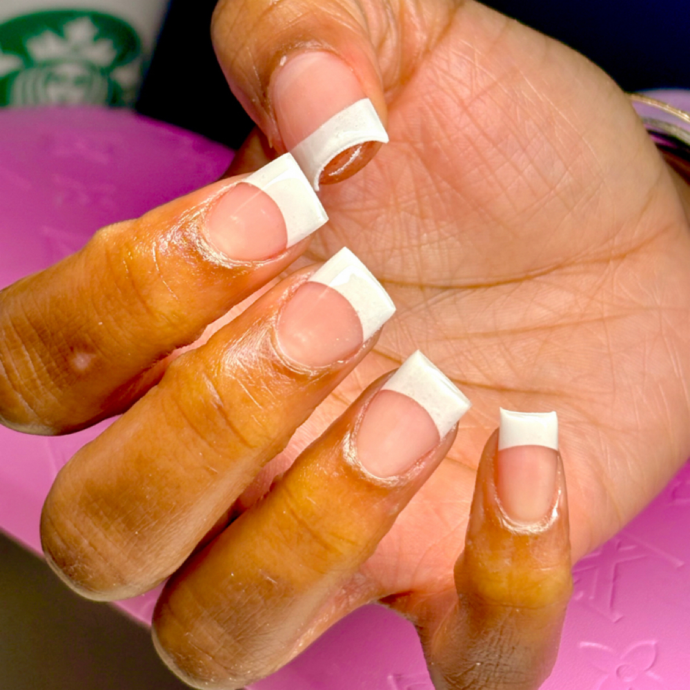 OLD SCHOOL FRENCHIES🤍 at Nailz x Lash Cartel by Ry in San Antonio, TX