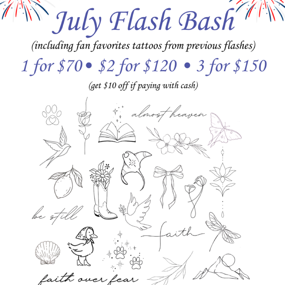July Flash at Blondie’s Ink in Point Pleasant, WV