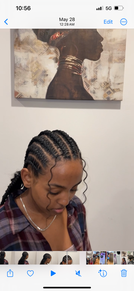 straight back  braids 10 To 12 at Braidsby_hami in Seattle, WA