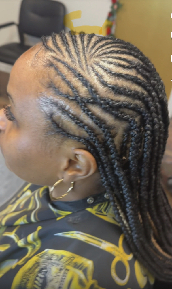 Small/Medium Feedin Braids/2 Layers