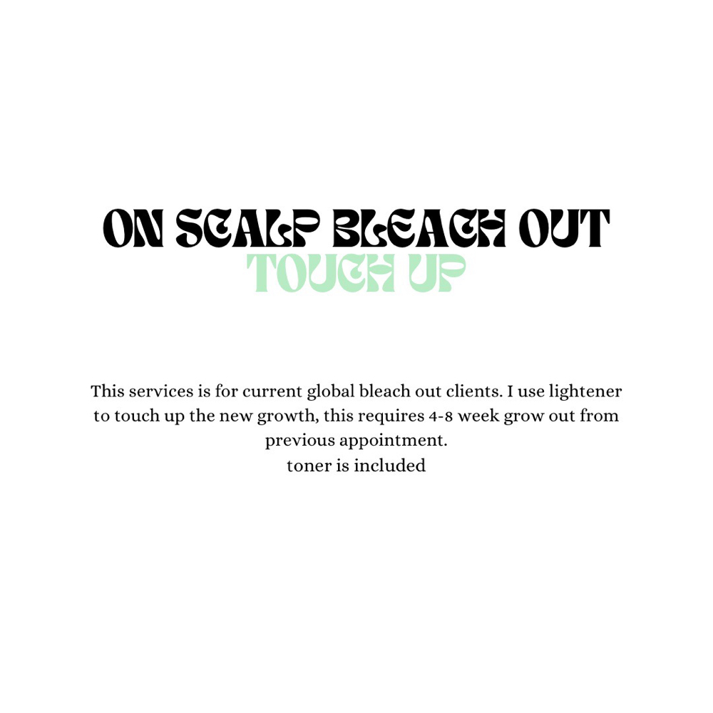 On Scalp Bleach Touch Up