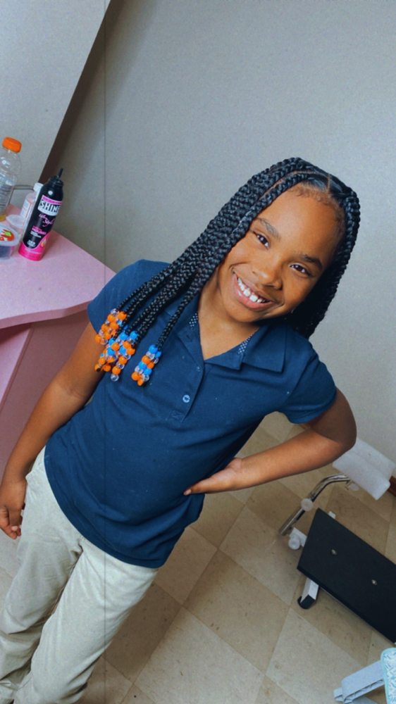 Girls Medium JUMBO Knotless Braids