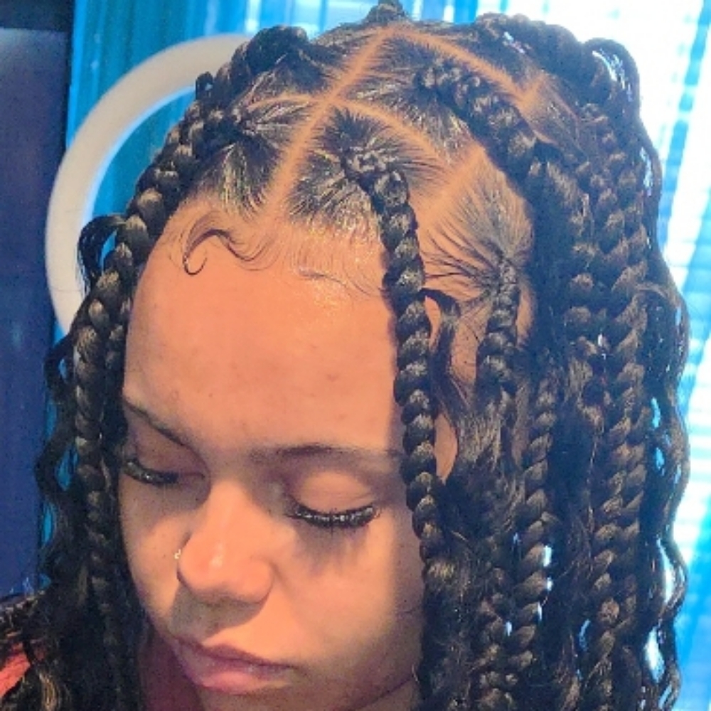 Large Knotless Braids at Ms K Hair Braiding in Cincinnati, OH