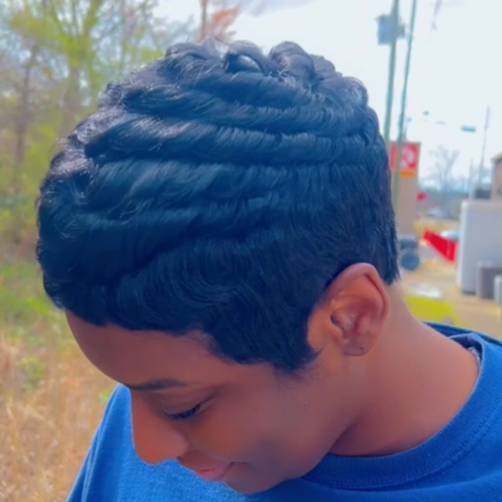 Relaxer, Pixie Cut, Black Rinse at S.S Beauti and Image Studio in Pelham, AL