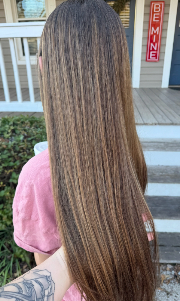 Curly Haircut W Straight Blowout