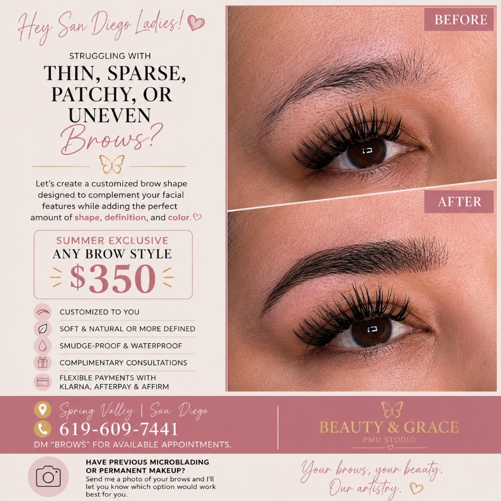 $350 PROMOTION at Graceful Brows| San Diego Nano Brows & Lip Blush Studio in Spring Valley, CA