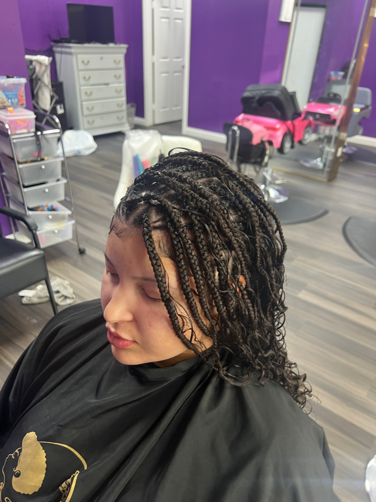 Fold Over Boho Knotless Braids
