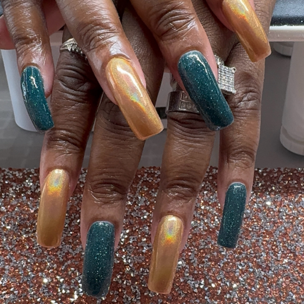 CHROME POWDER at Koted by Kish Nail Studio in Forney, TX