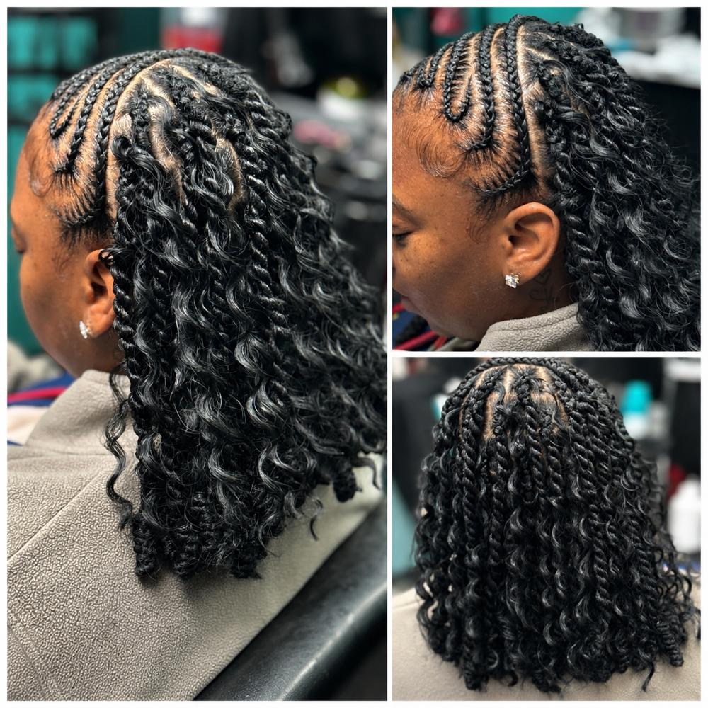 Twisted Fulani Boho Bob at B Diva Braids and Locs in Statesville, NC