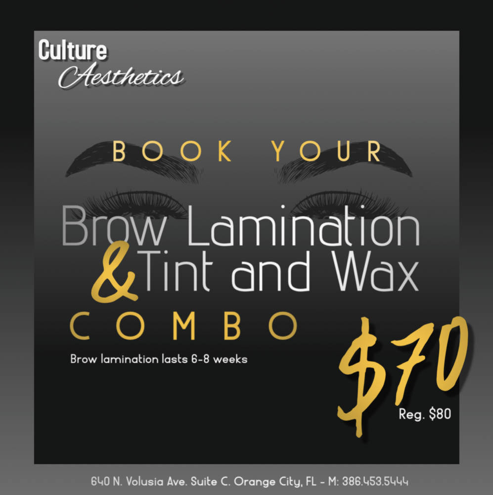 Brow Lamination w/Tint & Wax