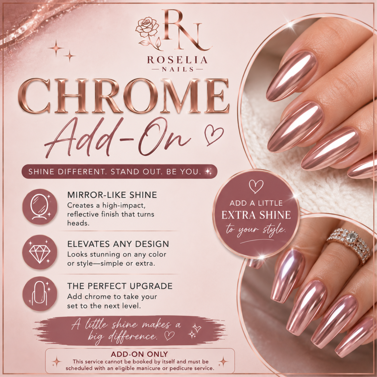 Chrome at Roselianails in Temple, TX