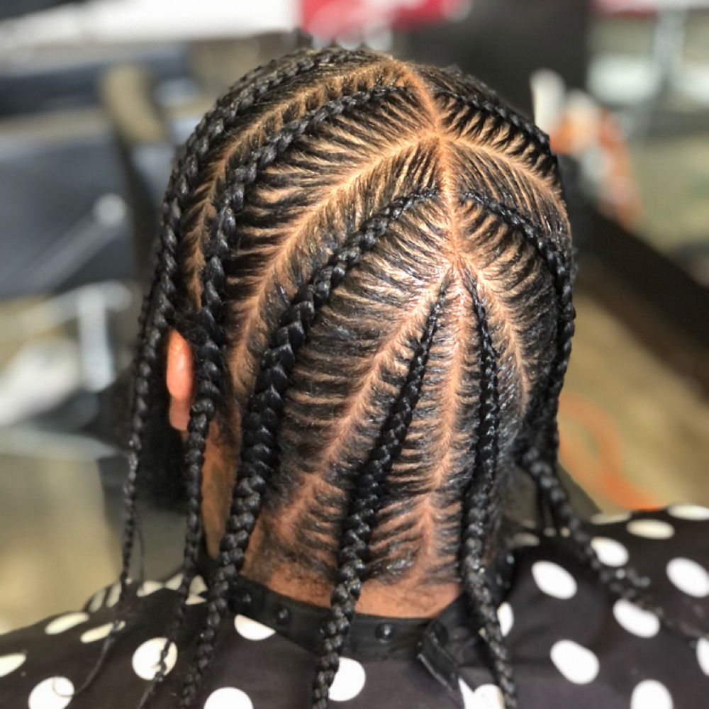 Freed In Man Corn Rows at Miracle Hands Beauty LLC in Long Beach, CA
