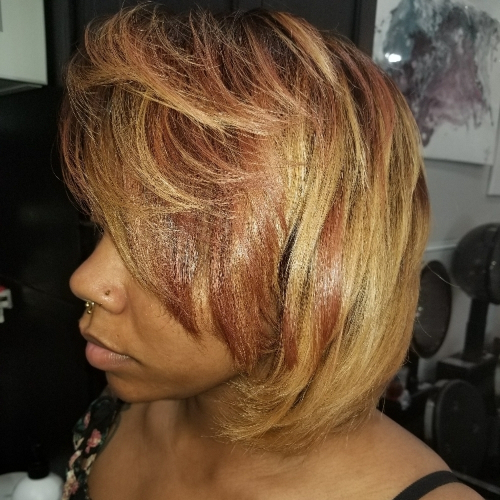 Blonde $ Lightening Experience at Invashea hair studio inc. in Bronx, NY
