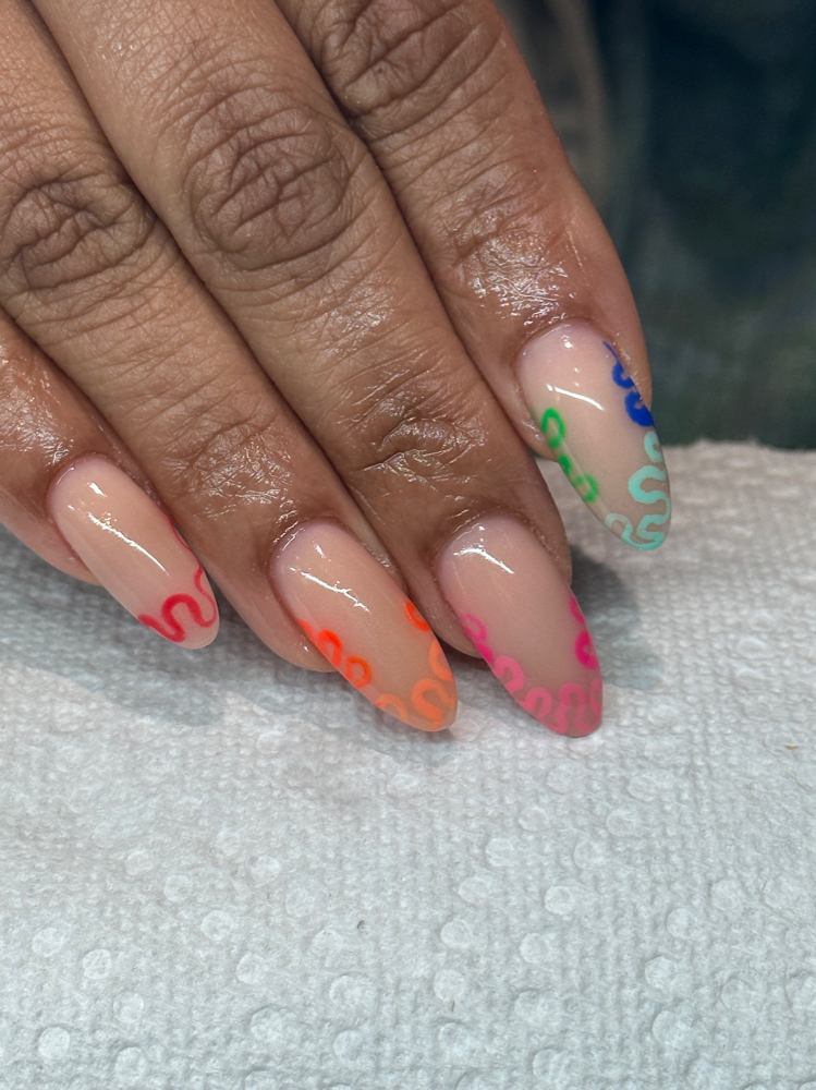 Acrylic Fullset w/Gel S/M