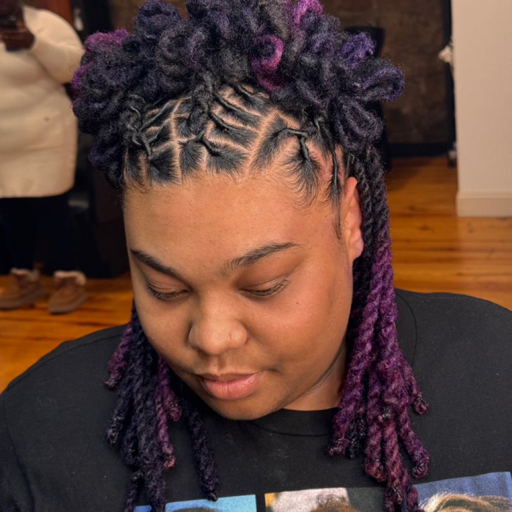 Loc Petal Curl Styling at Plumbhunneez in New Bedford, MA