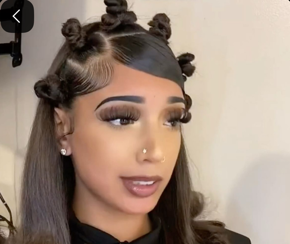 HALF UP SIDE SWOOP KNOTTED STYLE