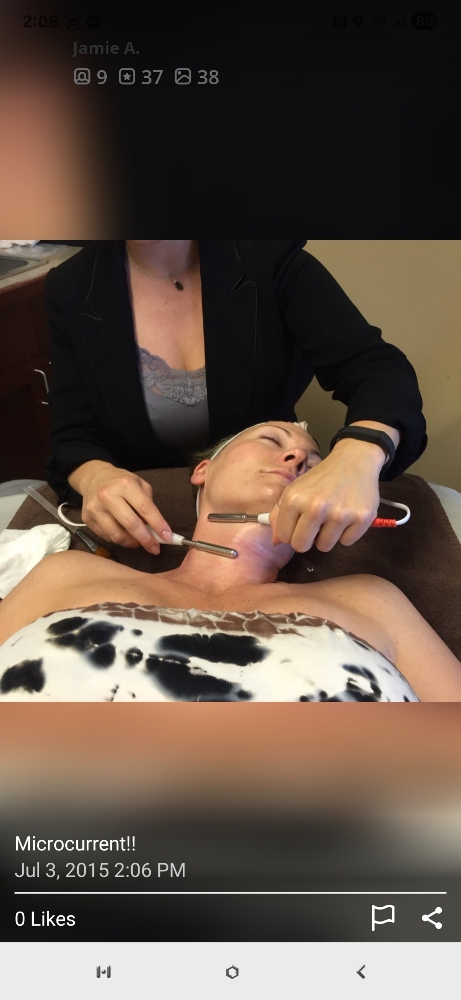 Neck Fat Reduction Microcurrent at Amie Hawks Esthetics in Raleigh, NC