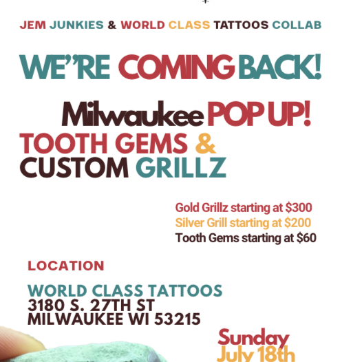 July 18th Only - Milwaukee Pop Up at Jem Junkies