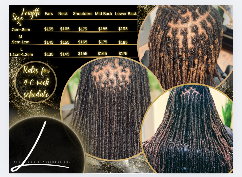 Traditional Size Interlocking at The Locs & Wellness Co. in St. Louis, MO