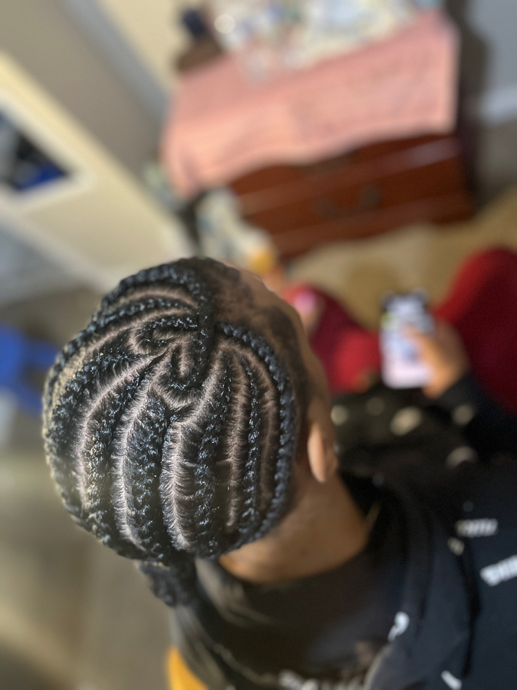 Natural Braids With Design at BraidsByJinece in Wichita, KS