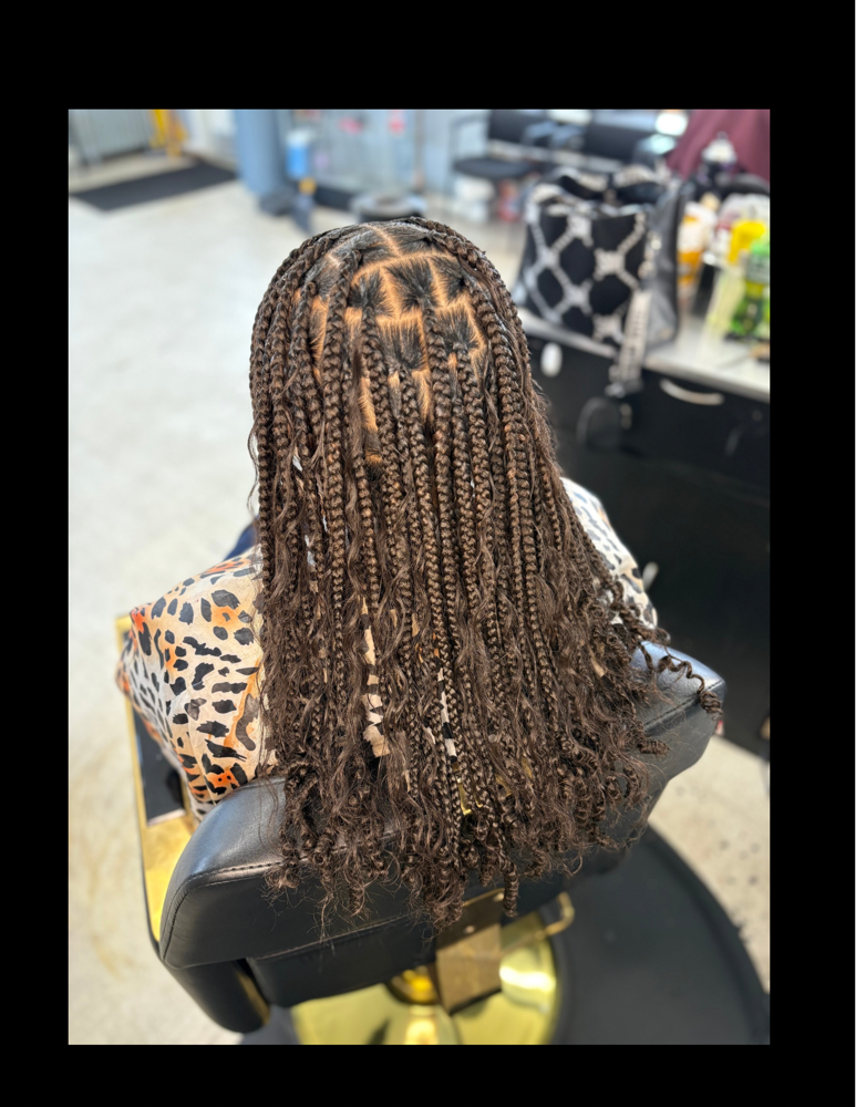 Large Boho Knotless W/ Human Hair