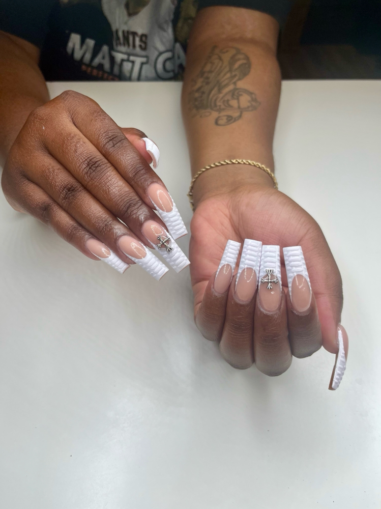 3-D Crocodile French Tip