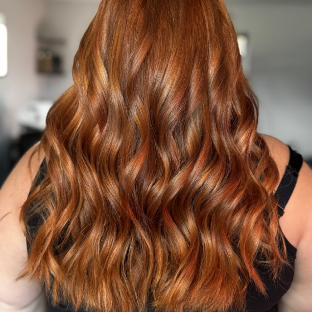 Womens haircut at Legally Blonde Salon in Brownsville, OR