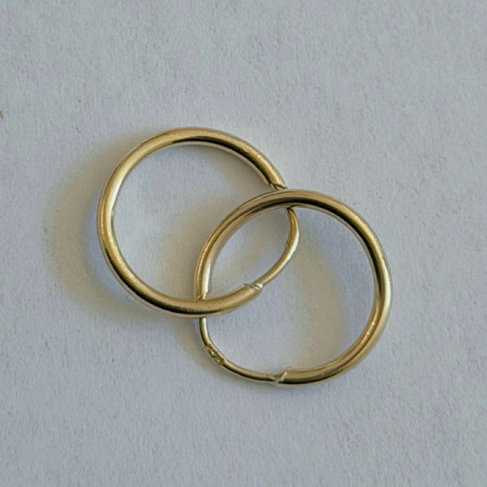 14K Small Solud Hoop Earings at Nude Skin Aesthetics in San Pedro, CA