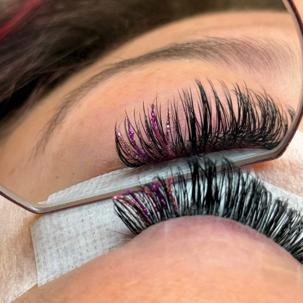 Add Color Lashes/glitter at Lash Extensions Studio By Brenda in Greeley, CO