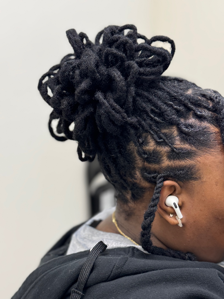 Locs Retwist Medium Length & Style at Godiva Beauty,LLC in Lauderhill, FL
