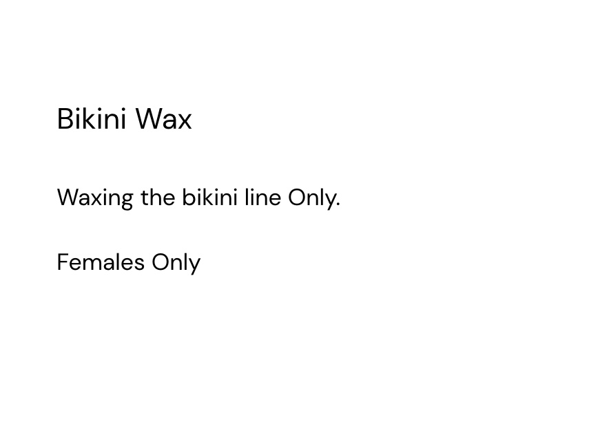 Bikini Wax
