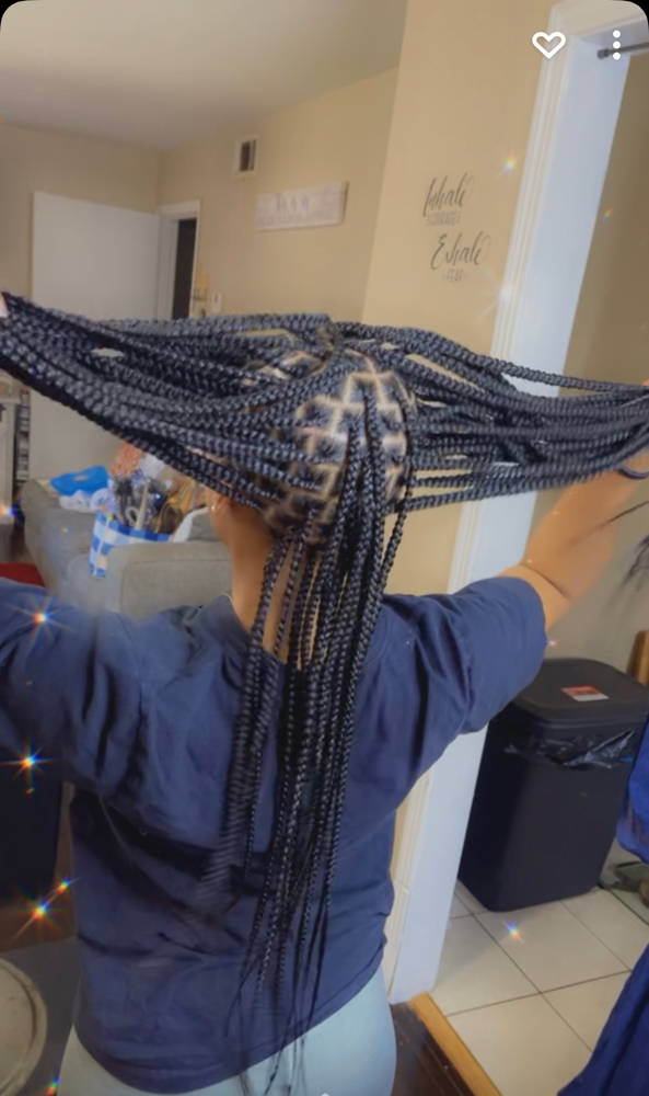Small Knotless braids Waist Length