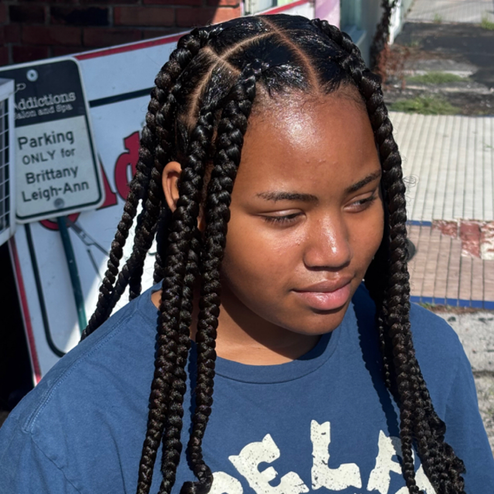 Jumbo Knotless Box Braids at Addiction’s Salon in Bowling Green, KY