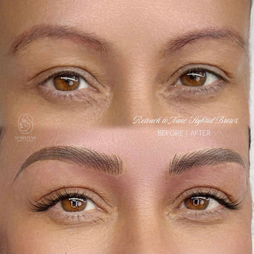 Retouch Nano Hybrid Brows at LUSHXTEND STUDIO in Fort Worth, TX