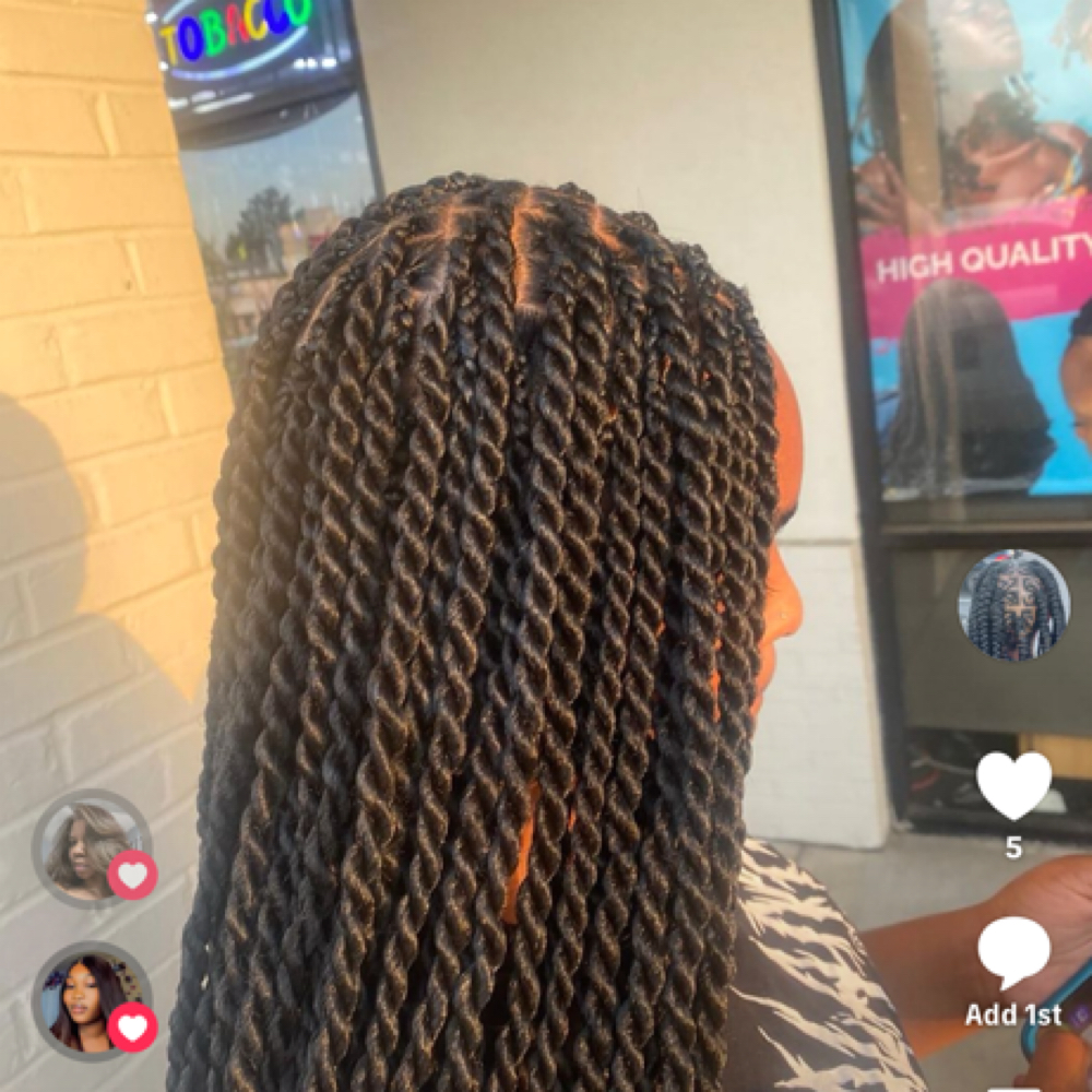 Senegalese Twist at Mame’s  hair braiding in Cordova, TN
