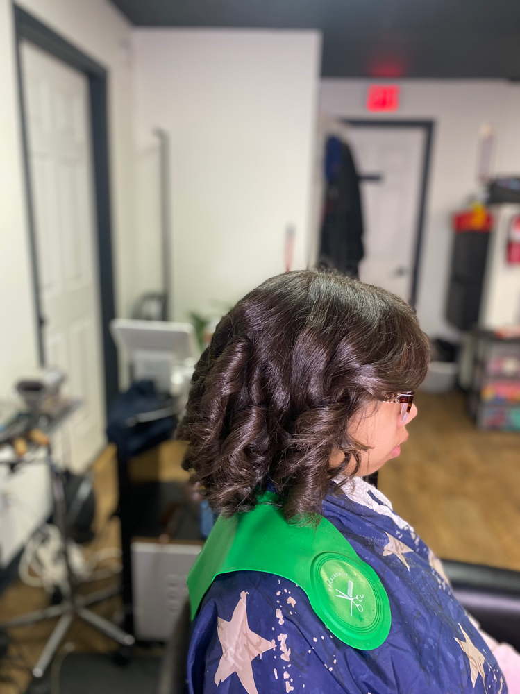 Silk Press, Trim, & Curls