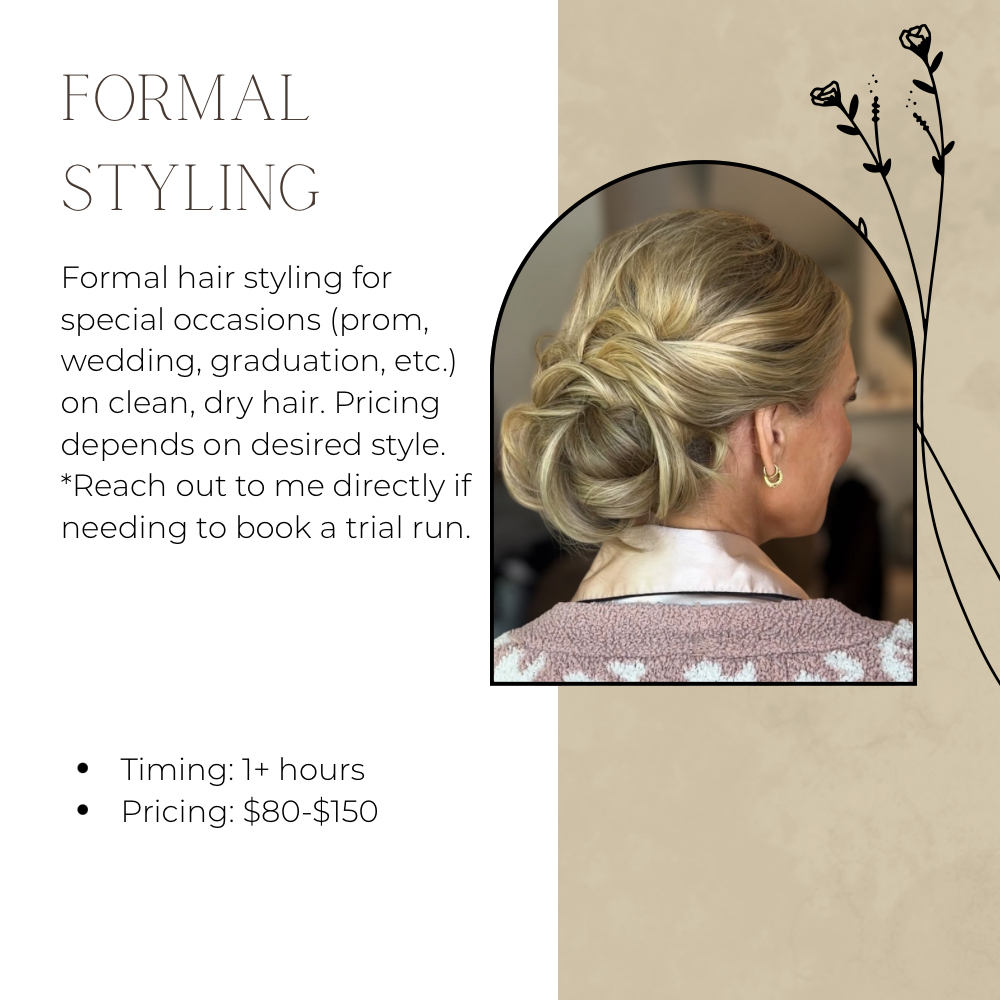 Formal Styling at Carley’s Color Lounge in Fort Worth, TX