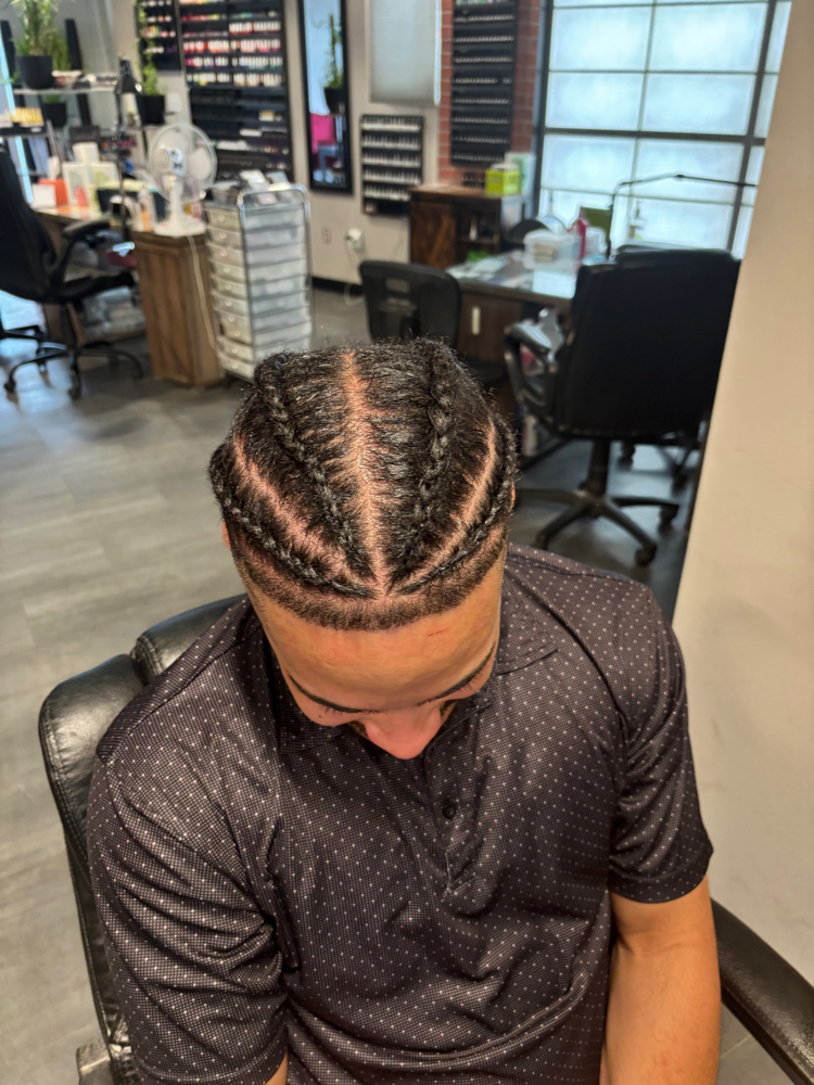 Simple Cornrow/Braid Down